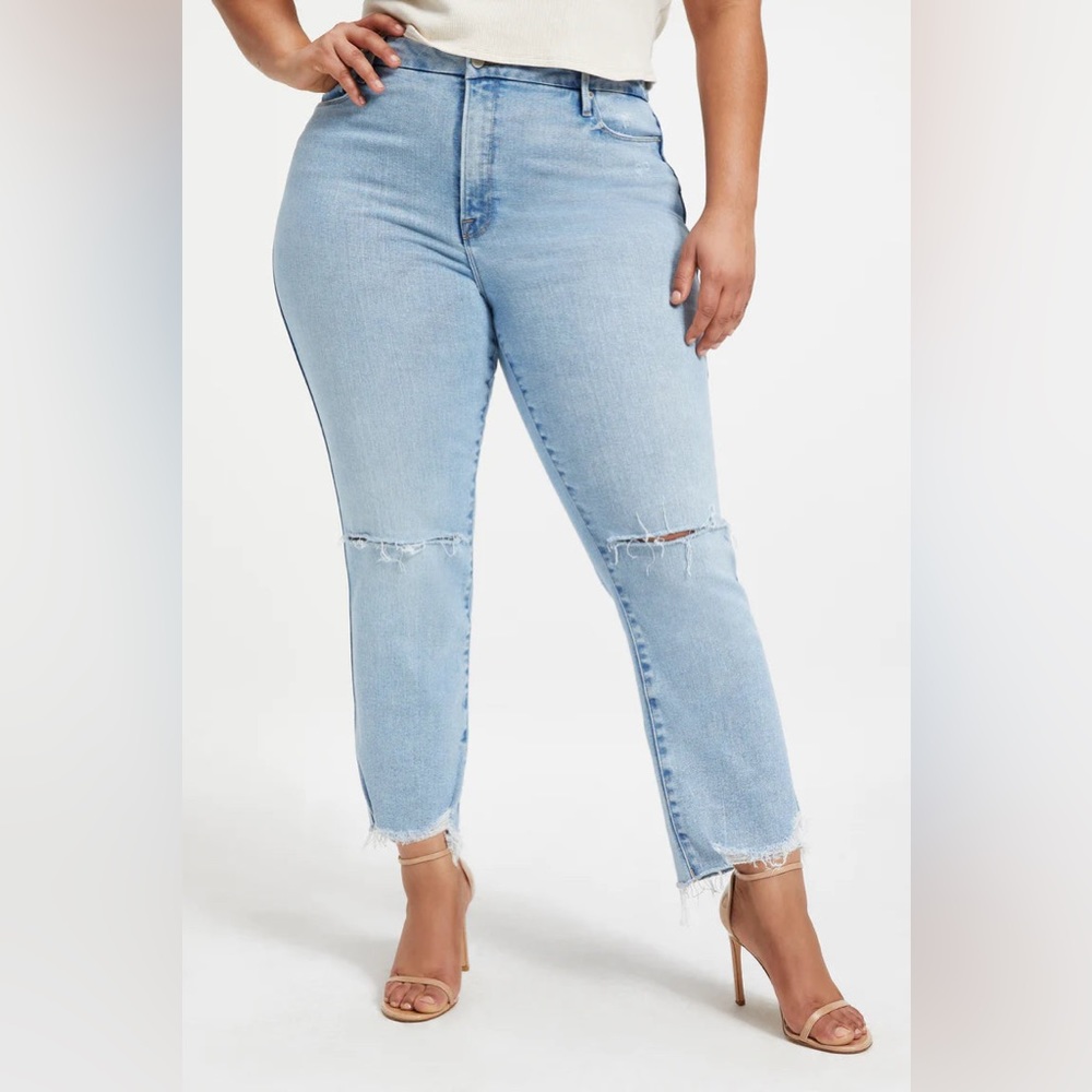 Good American Good Curve Straight Leg Jeans